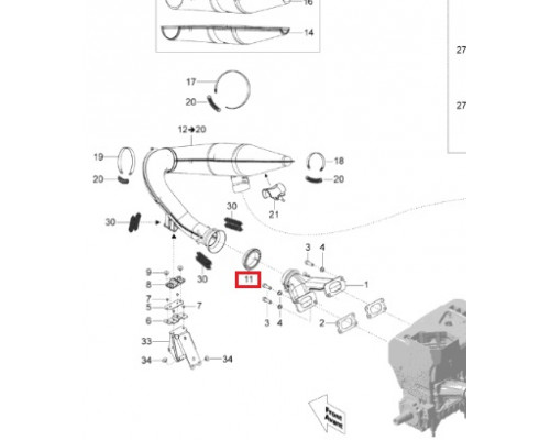 SM-02065 SPI Уплотнительное Кольцо Глушителя Для Ski Doo 514053644