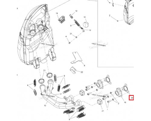 SM-02073 SPI Прокладка Выпускной Системы Для Ski Doo 514055112