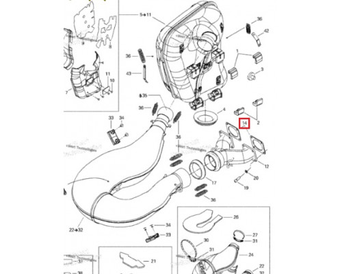 SM-02074 SPI Прокладка Выпускной Системы Для Ski Doo 420931850