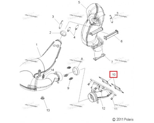 SM-02075 SPI Прокладка Выпускной Системы Для Polaris 600, 700 5813025
