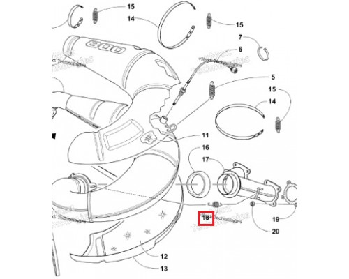 SM-02102 SPI Пружина Крепления Глушителя Для Arctic Cat 3612-096