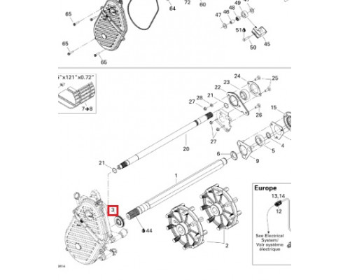 SM-03046 SPI Сальник КПП Для Ski Doo 581128500, 504151918