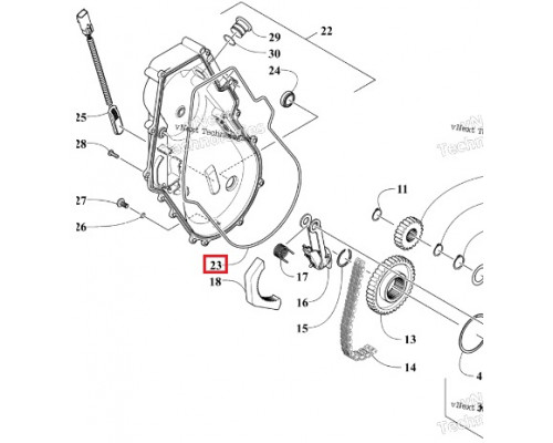 SM-03227 SPI Прокладка Крышки КПП Для Arctic Cat 3602-113