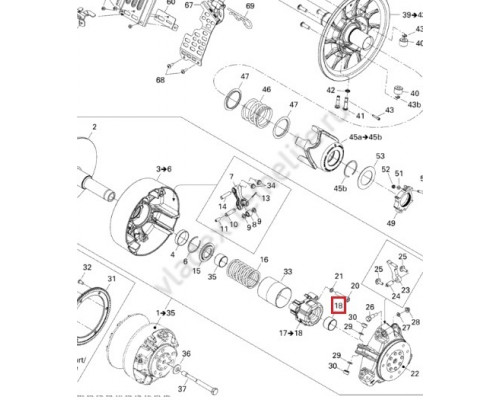 SM-03243 SPI Втулка Ведущего Вариатора Для Ski Doo 417009204