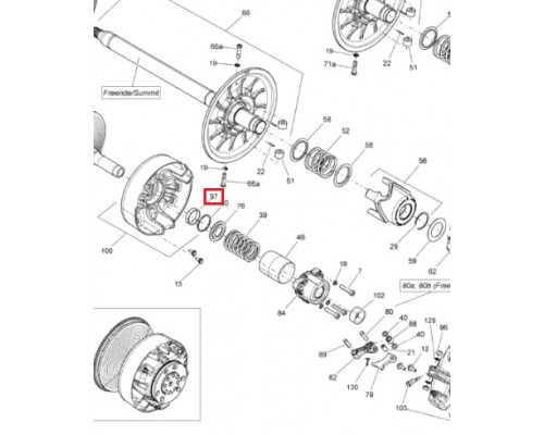 SM-03250A SPI Втулка Ведущего Вариатора Для Ski Doo 417223017, 417223086