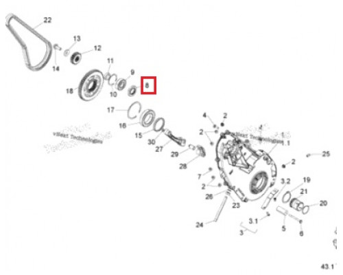 SM-03351 SPI Сальник КПП Верхний Для Ski Doo 293250175