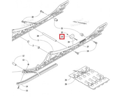SM-04082 SPI Демпфер Ограничитель Хода Задней Подвески Для Arctic Cat 1604-429