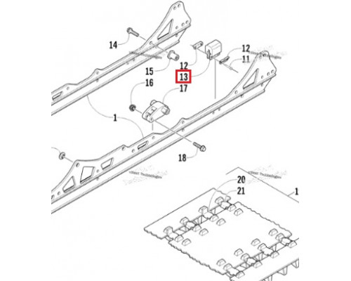 SM-04083 SPI Демпфер Ограничитель Хода Задней Подвески Для Arctic Cat 0604-918
