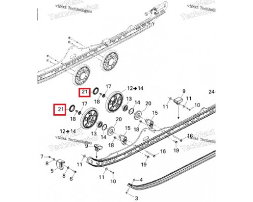 SM-04173 SPI Заглушка Ролика Гусеницы Для Ski Doo 570063600