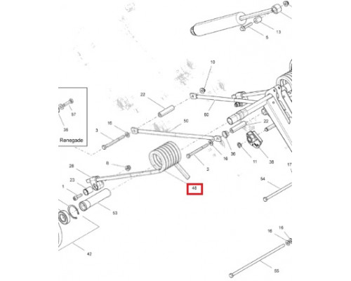 SM-04350R-1 SPI Пружина Задней Подвески Правая Для Ski Doo 503191831, 503192080