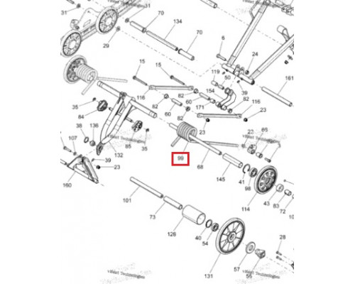 SM-04351R SPI Пружина Задней Подвески Правая Для Ski Doo 503193002