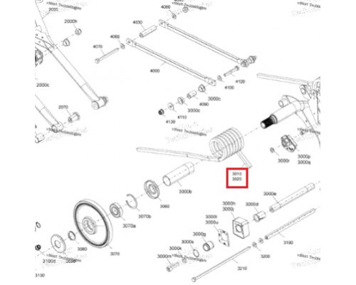SM-04355R SPI Пружина Задней Подвески Правая Для Ski Doo 503191477, 503192270