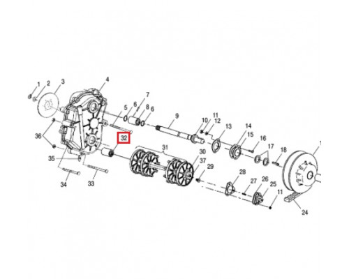 1332260 Муфта Соединительная Нижняя Для Polaris Widetrak LX 1332198