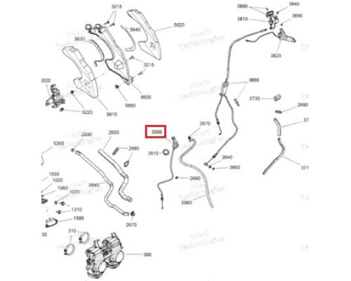 SM-05165 SPI Тросик Подсоса Для Ski Doo 512060153, 512060672