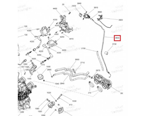SM-05182 SPI Тросик Газа Для Ski Doo 512060851