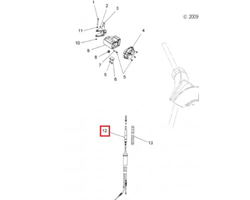 SM-05211 SPI Тросик Газа Для Polaris 7081332