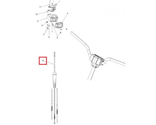 SM-05219 SPI Тросик Газа Для Polaris 550 7081813