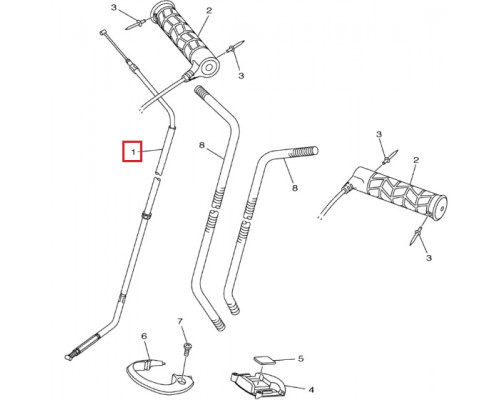 SM-05252 SPI Тросик Газа Для Yamaha RS VENTURE 8HX-26311-00-00