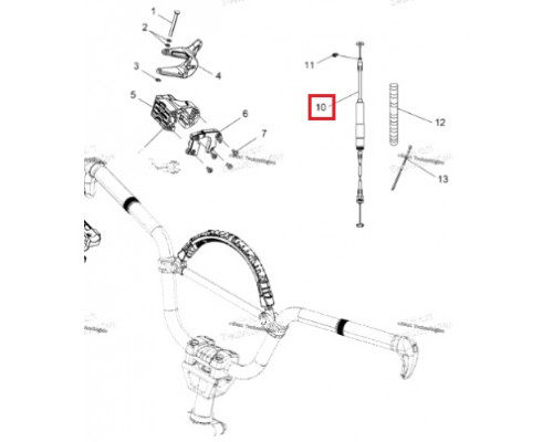 SM-05258 SPI Тросик Газа Для Polaris AXYS 600, 800 7082022