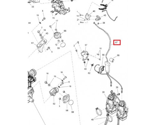 SM-05267 SPI Тросик Газа Для Ski Doo MXZ 600 512060670, 512060895