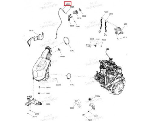 SM-05274 SPI Тросик Газа Для Ski Doo 512061066, 512061224