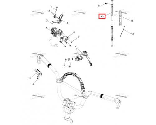 SM-05283 SPI Тросик Газа Для Polaris AXYS 850 7082469
