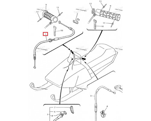 SM-05286 SPI Тросик Газа Для Yamaha VK540 8KX-26311-00-00