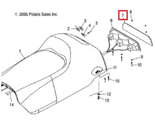 01-104-11 SPI Плафон Заднего Фонаря Для Polaris 5430423