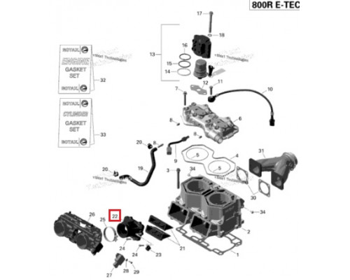 SM-07172 SPI Впускной Патрубок Для Ski Doo 420867333