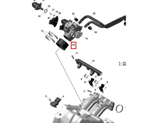 SM-07185 SPI Впускной Патрубок Для Ski Doo 420460495