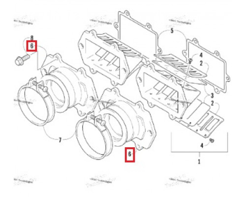 SM-07193 SPI Впускной Патрубок Для Arctic Cat 1000 3007-284