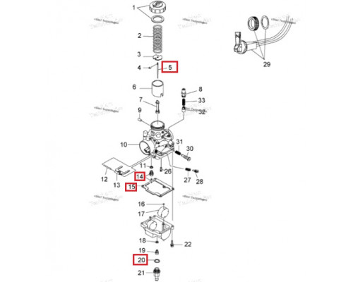 SM-07614 SPI Ремкомплект Карбюратора Для Polaris