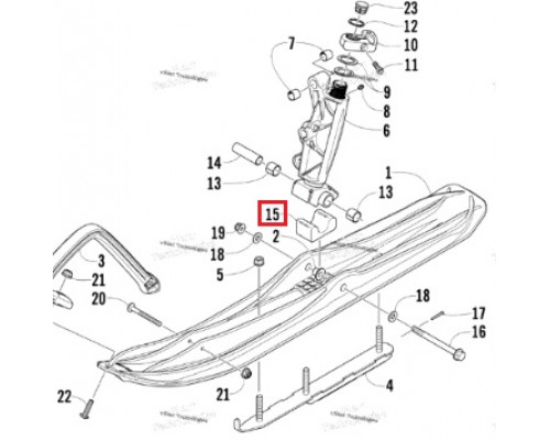 SM-08135 SPI Подушка Под Лыжу Для Arctic Cat 0603-036