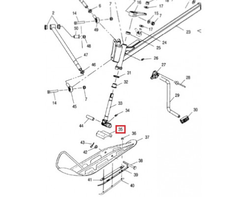 SM-08147 SPI Подушка Под Лыжу Для Polaris 5411083
