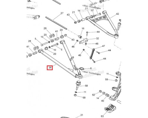 SM-08211L SPI Рычаг Нижний Левый Черный Для Ski Doo 505072498, SM-08212