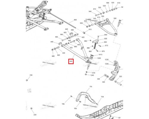 SM-08211R SPI Рычаг Нижний Правый Для Ski Doo 505072497