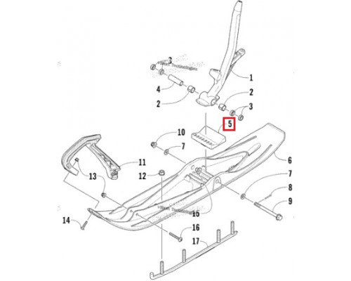 SM-08306 SPI Демпфирующая Подушка Под Лыжу Для Arctic Cat 3603-305