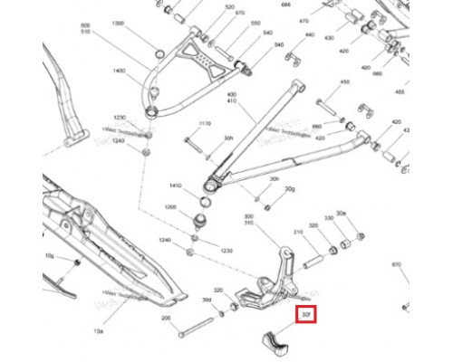 SM-08307 SPI Подушка Под Лыжу Для Ski Doo Gen4 505074138