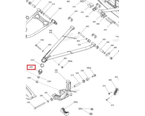 SM-08507 SPI Шаровая Опора Нижнего Рычага Для Ski Doo Gen4 505074009