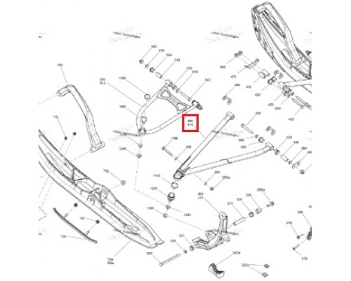SM-08661R Рычаг Нижний Правый Черный Для Ski Doo REV Gen4 505073743, 505074500