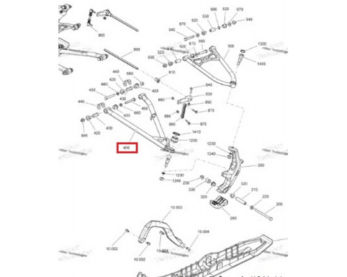 SM-08663R SPI Рычаг Нижний Правый Черный Для Ski Doo 505074085