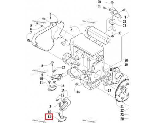 SM-09137 SPI Подушка Двигателя Для Arctic Cat 0608-090, 0608-350
