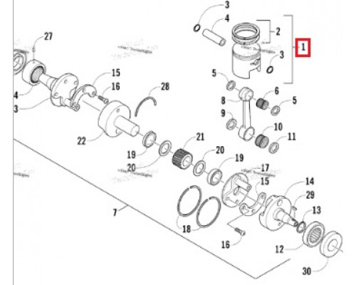 SM-09148 SPI Поршень Для Arctic Cat 700 3006-499