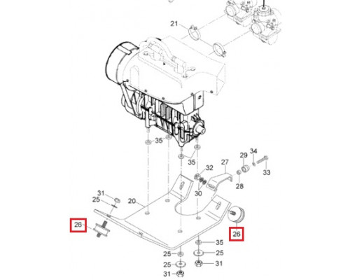 SM-09158 SPI Подушка Двигателя Для Ski Doo 570128700, 570127700