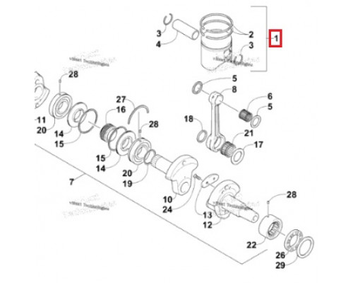 SM-09259 SPI Поршень Для Arctic Cat M800 3007-877