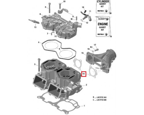 SM-09538A SPI Прокладка Выпускной Системы Для Ski Doo 420430487