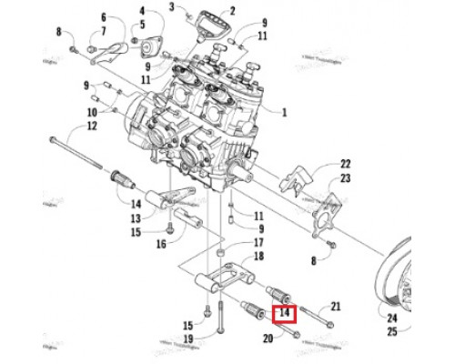 SM-09572 SPI Подушка Двигателя Для Arctic Cat 0801-091
