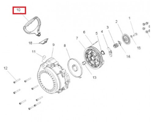 SM-11009 SPI Ручка Стартера Черная Для Polaris 5435154-070