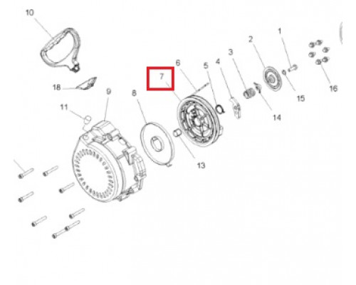 SM-11021 SPI Барабан Ручного Стартера Для Polaris 5438366, 5434936, 3022317