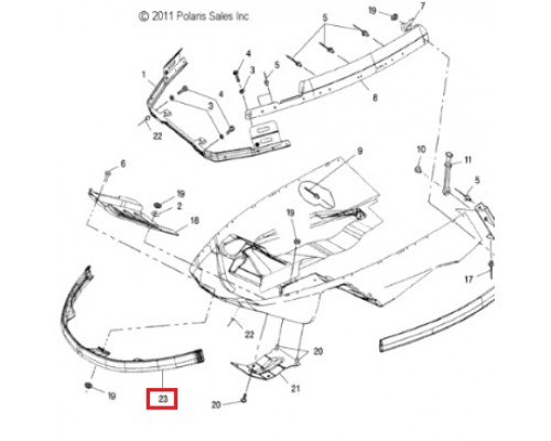 SM-12358 SPI Бампер Передний Черный Для Polaris Widetrak LX 5432891, 5432891-070